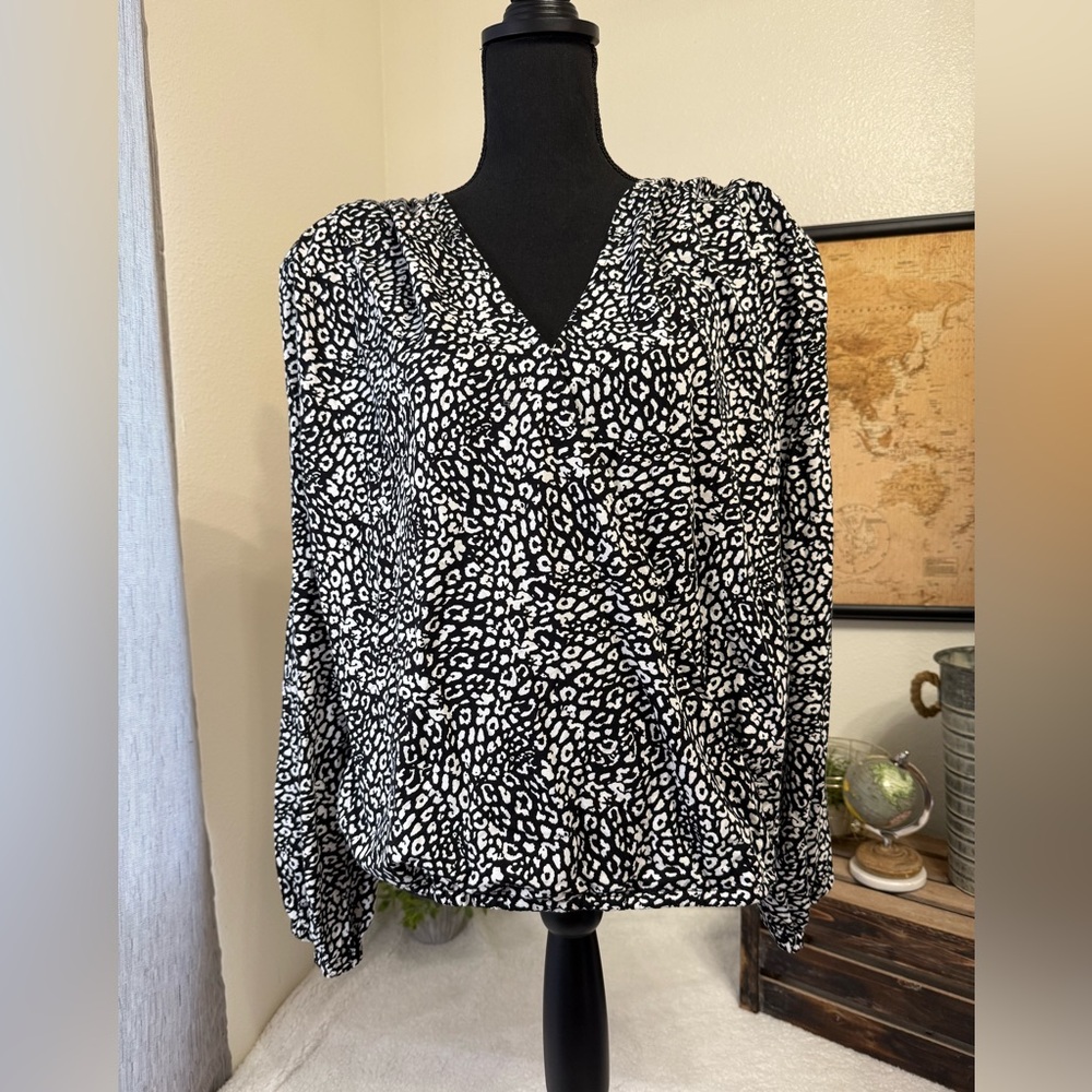 INC cheetah print top
